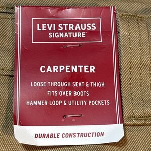 38x30 (actual 38x30) Levi’s Strauss Signature Workwear Carpenter Canvas NWT